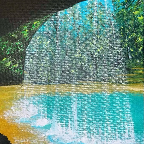 SOLD Handmade Acrylic Painting On Canvas Panel 8" X 10" Decor/Wall - Picture 4 of 4